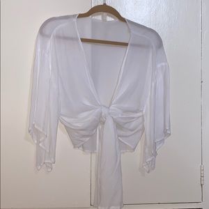 White top with front tie